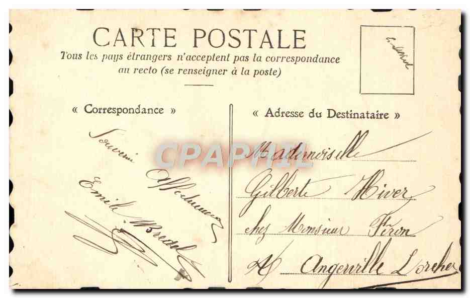 CPA Fantaisie Fleurs Trefles Fer a cheval — Rückseite