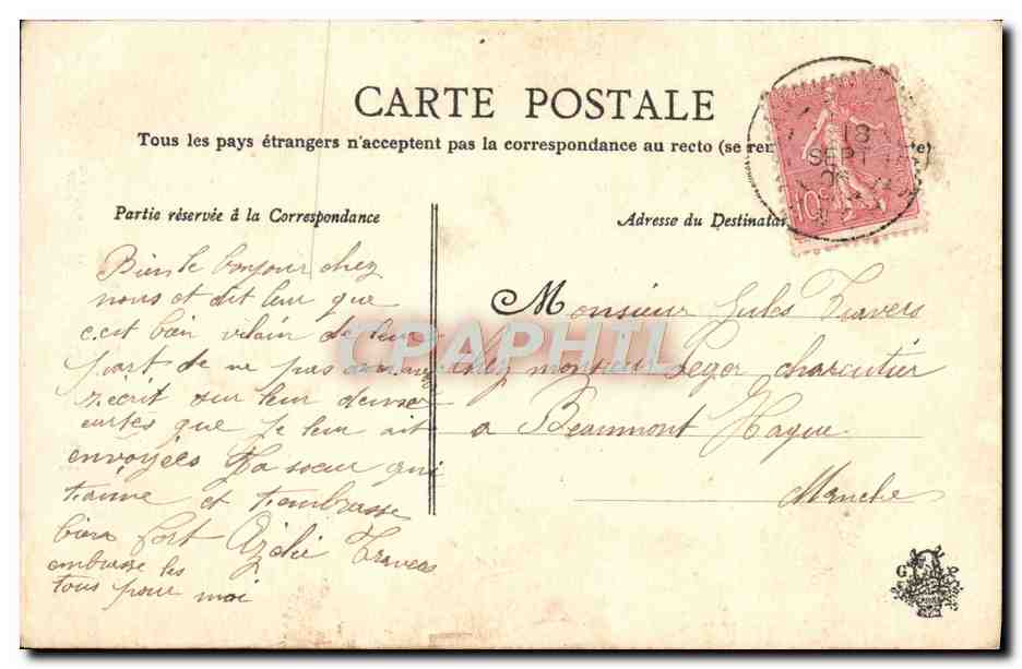 CPA Fantaisie Fleurs  — Rückseite