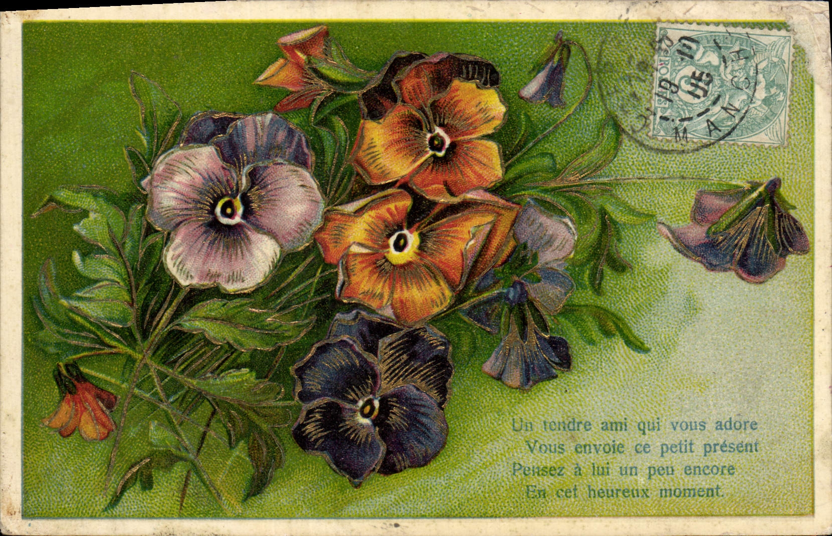 CPA Fantaisie Fleurs 