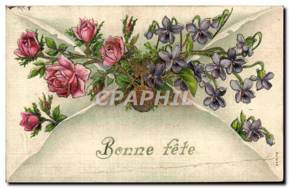 CPA Fantaisie Fleurs 