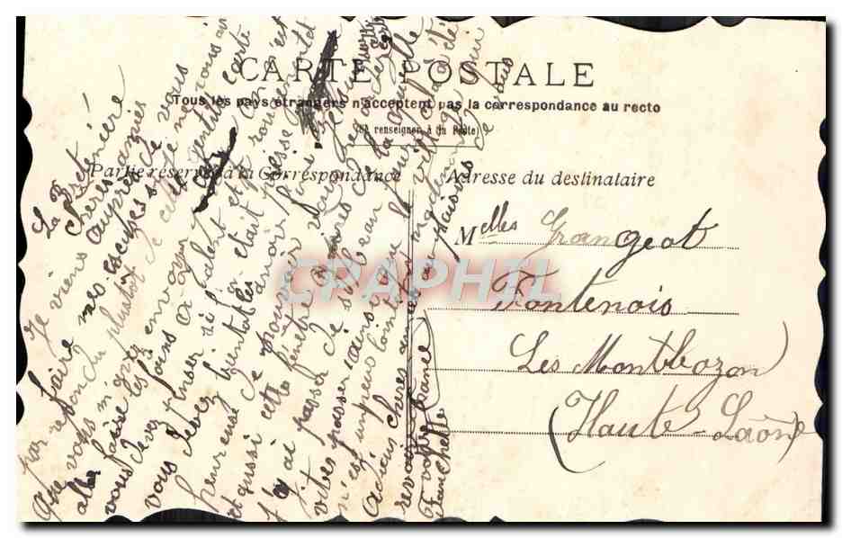CPA Fantaisie Fleurs  — Back