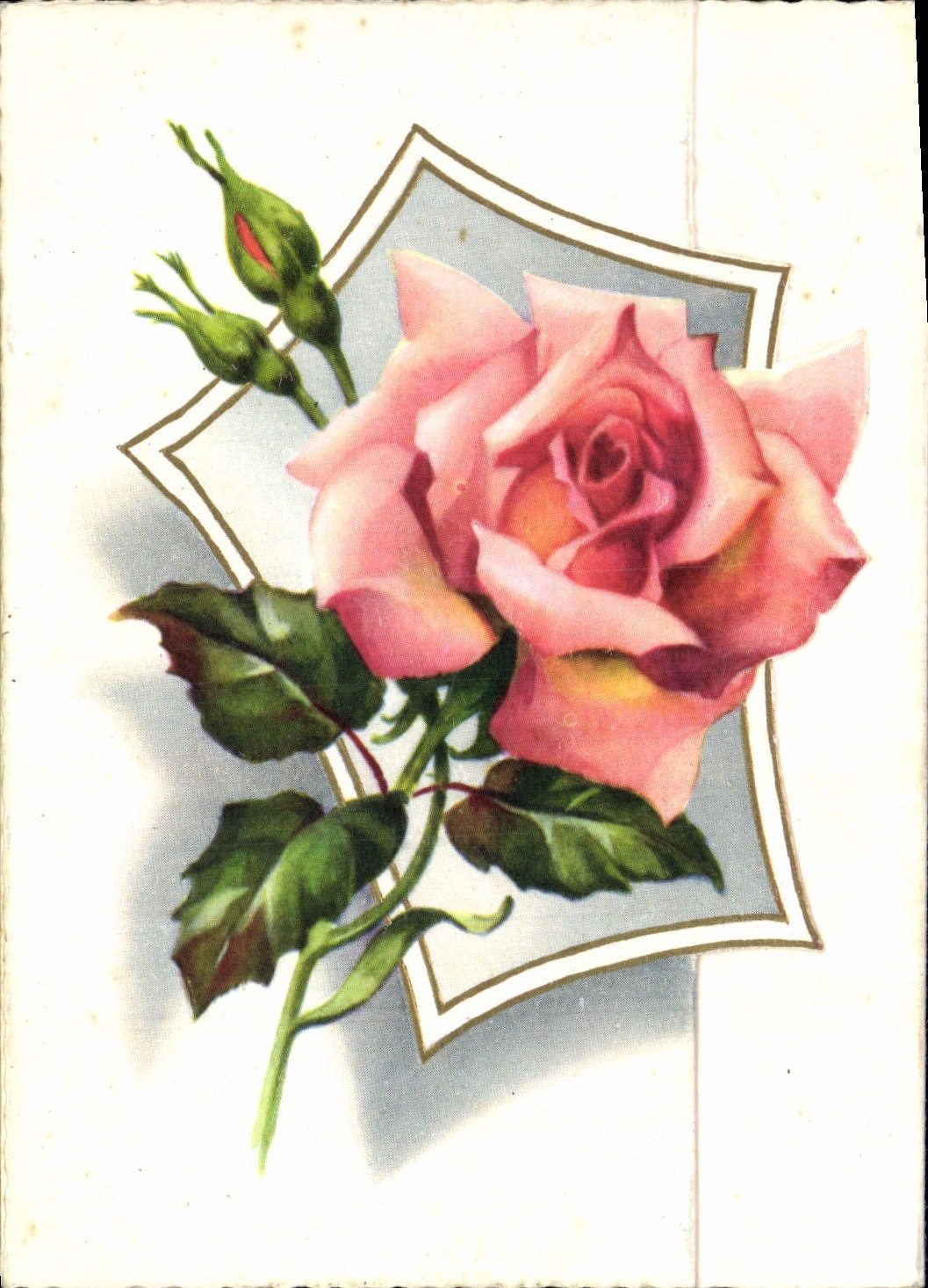 CPM Fantaisie Fleurs Rose