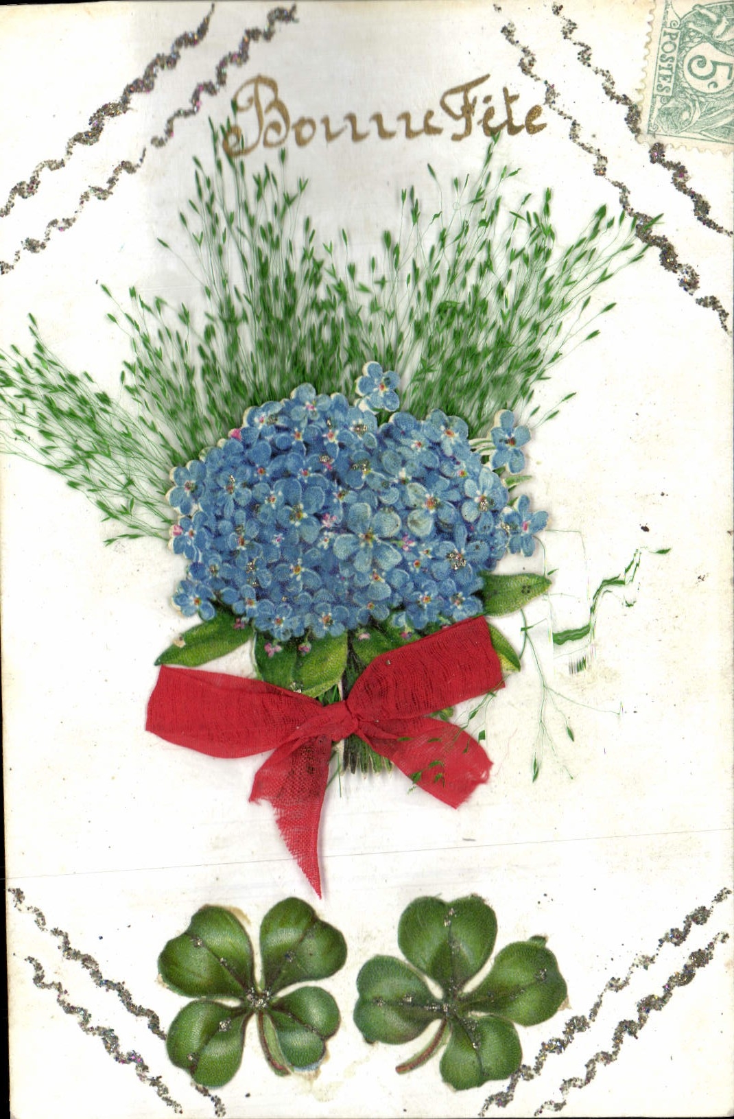 CPA Fantaisie Fleurs Bonne Fete