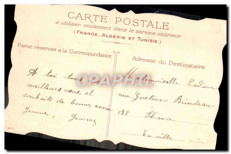 CPA Fantaisie Fleurs Bonne Annee — Rückseite
