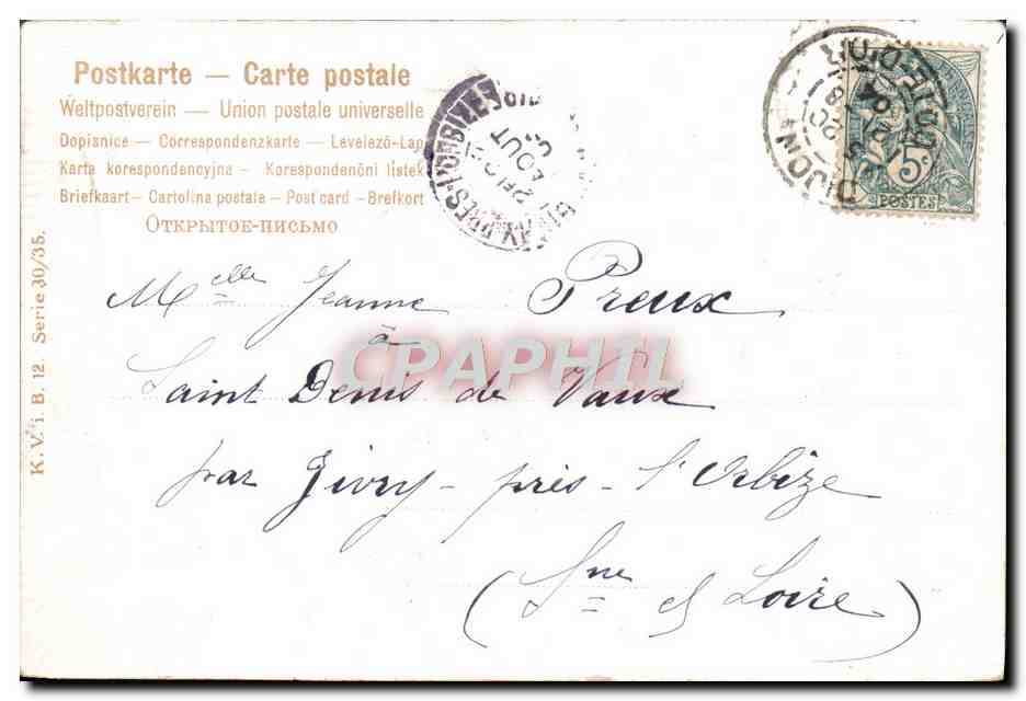 CPA Fantaisie Fleurs — Verso