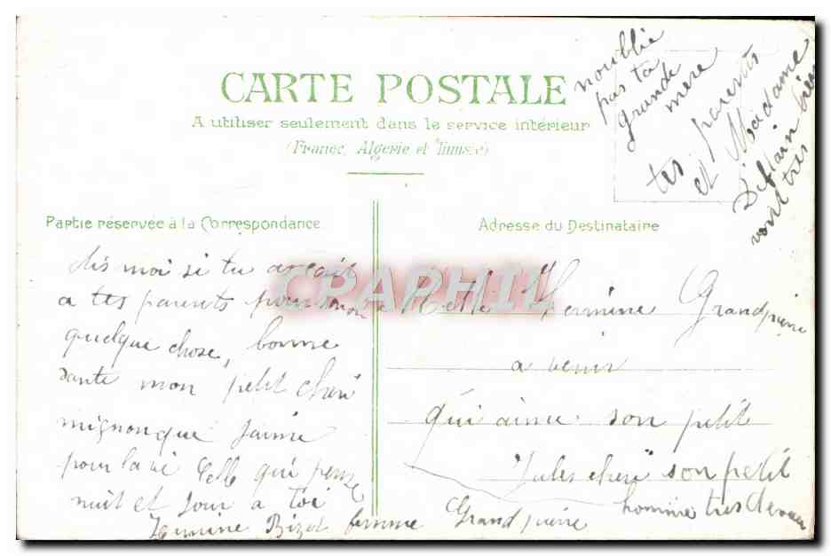 CPA Fantaisie Fleurs Voeux Sinceres — Back