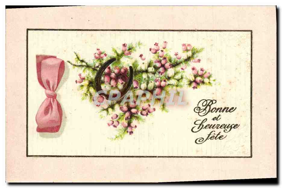 CPA Fantaisie Fleurs Bonne Et Heureuse Fete
