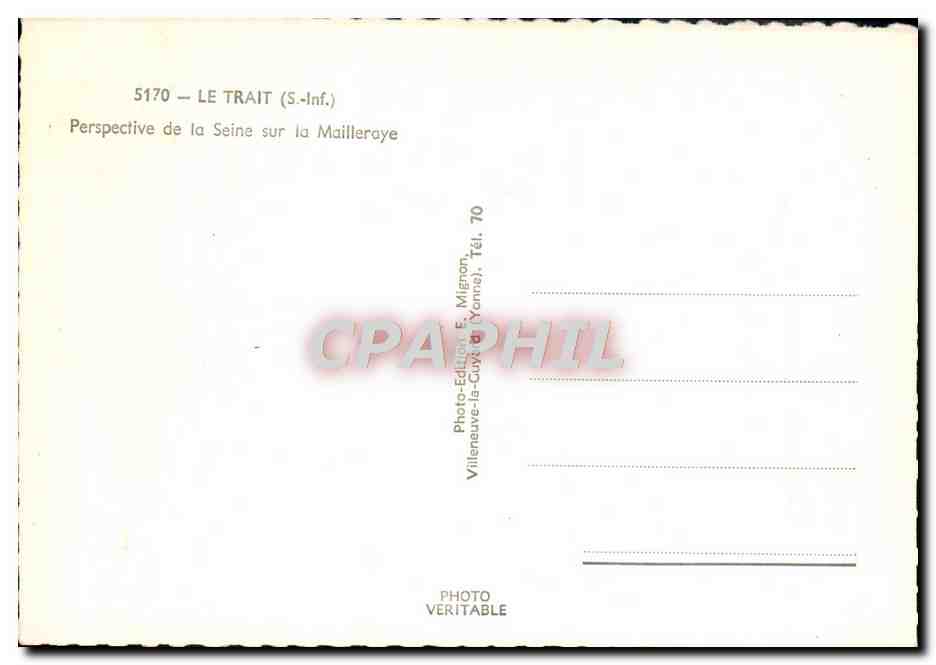CPM Le Trait Perspective De La Seine Sur La Mailleraye — Rückseite