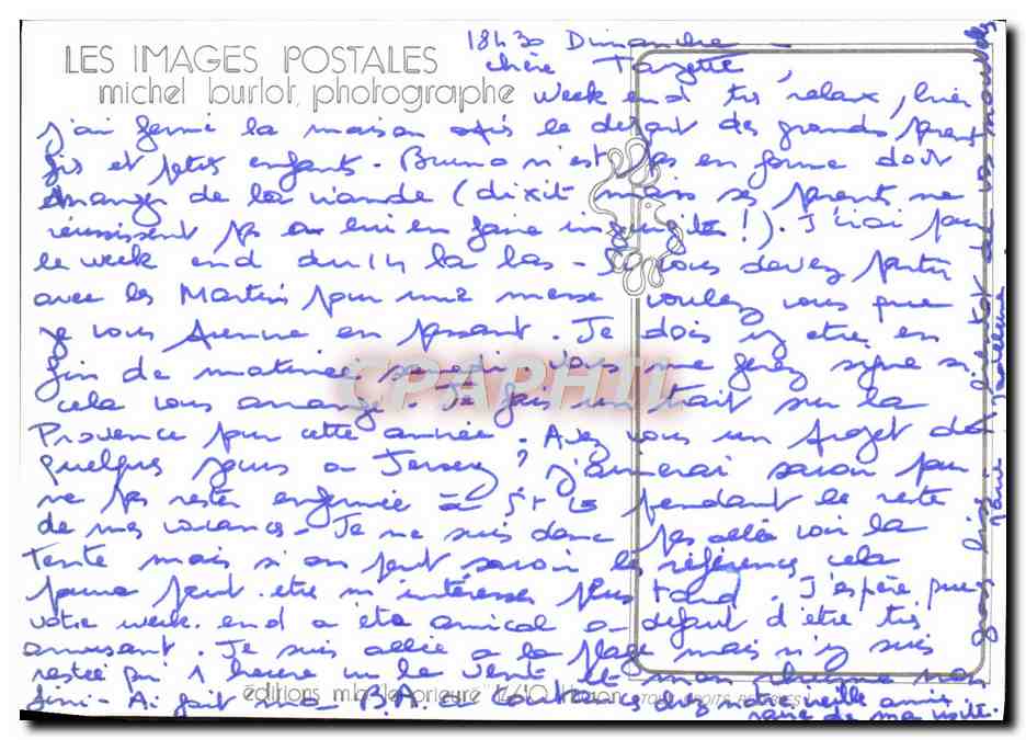CPM Michel Lourlot Bateaux — Rückseite