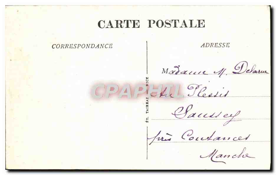 CPA Saint Jean sur Mer La Madone Pointe Sainte Hospice  — Verso