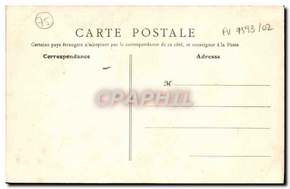 CPM Paris Quai Et Port De I'Hotel de Ville — Rückseite