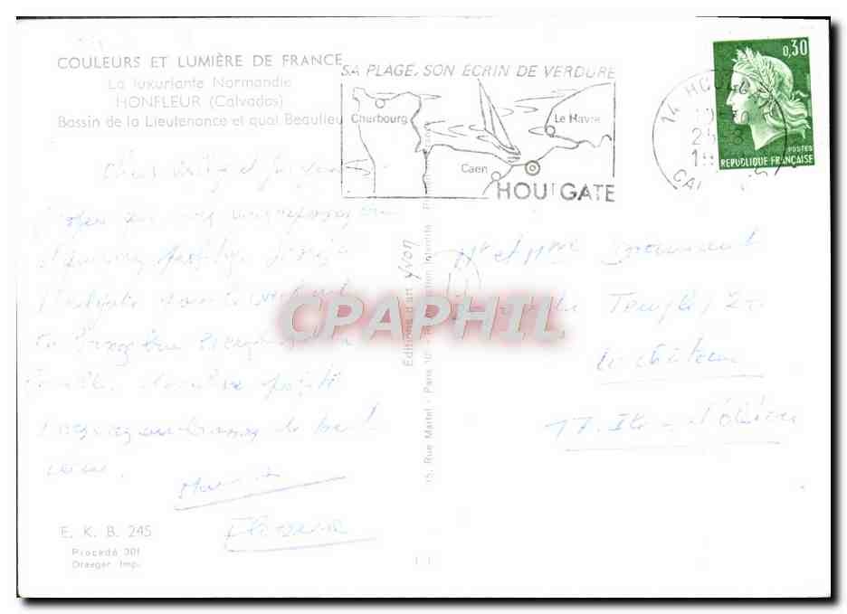 CPM Honfleur Bassin de la Lieutenance et quai Beaulieu Bateaux — Reverso