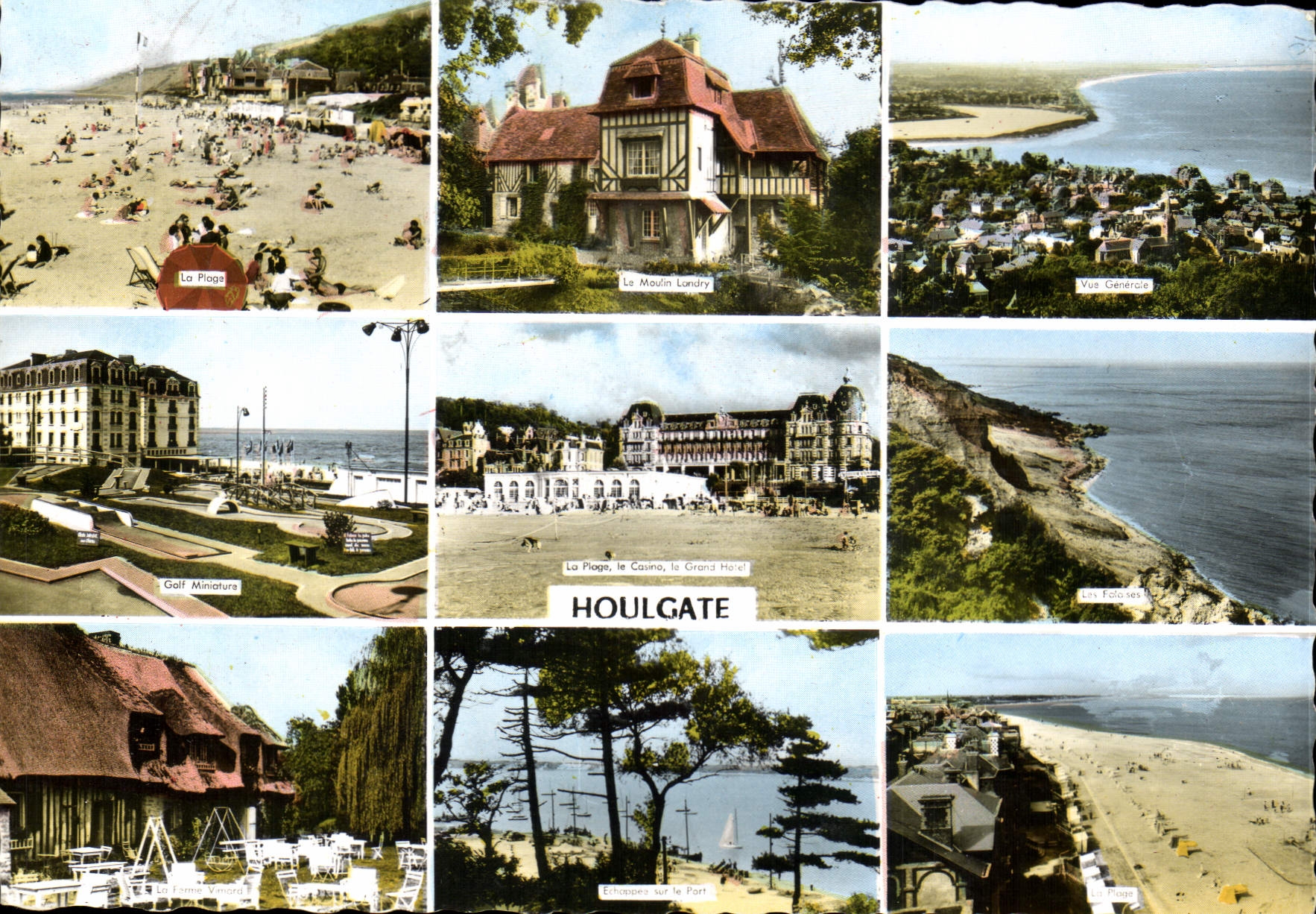 CPM Houlgate La plage Le moulin Landry Vue generale Golf 
