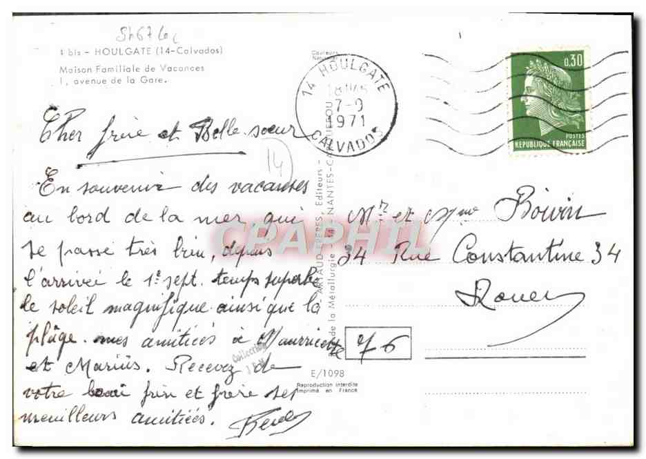 Maison Familiale de Vacances — Houlgate (14-Calvados) — Éditeurs de la Métallurgie — Reverso