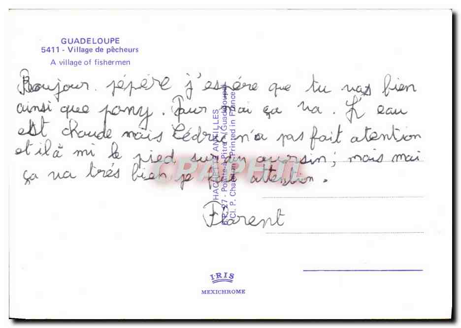 Hachailles - Village de pêcheurs — Iris Mexichrome, n°27 — Reverso