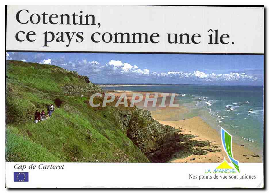 Cap de Carteret — Cotentin, ce pays comme une île. — Édité par le Syndicat Mixte pour l'Équipement Touristique de La Manche - Anverso
