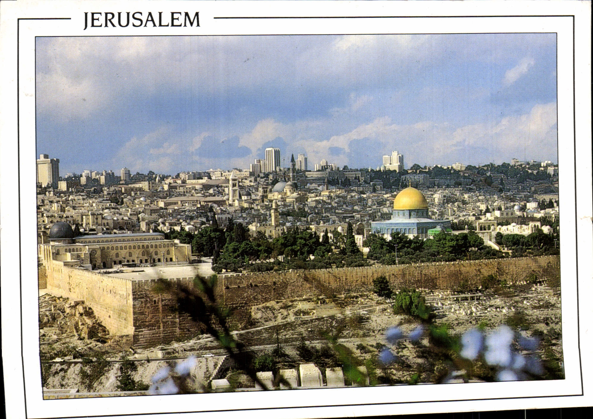 Jérusalem — vue de la vieille ville depuis le mont du Temple — éditée par Palphot Ltd - Recto
