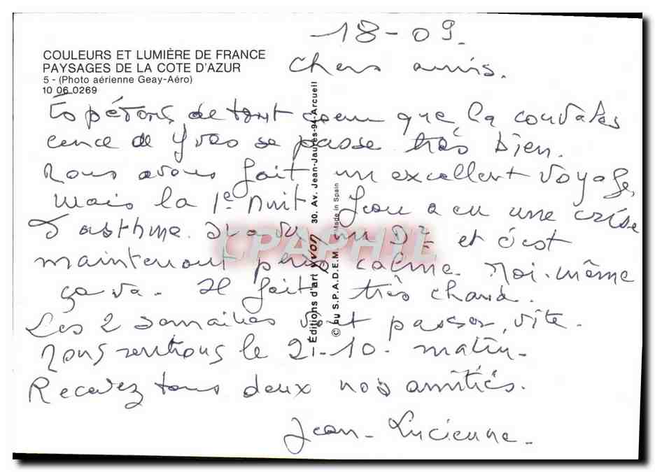 Paysages de la Côte d'Azur — Éditions d'Art Yvost, n° 10_06_0269 — Reverso