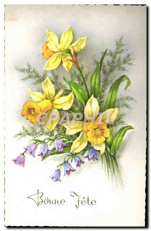 CPM Bonne Fete Fleurs