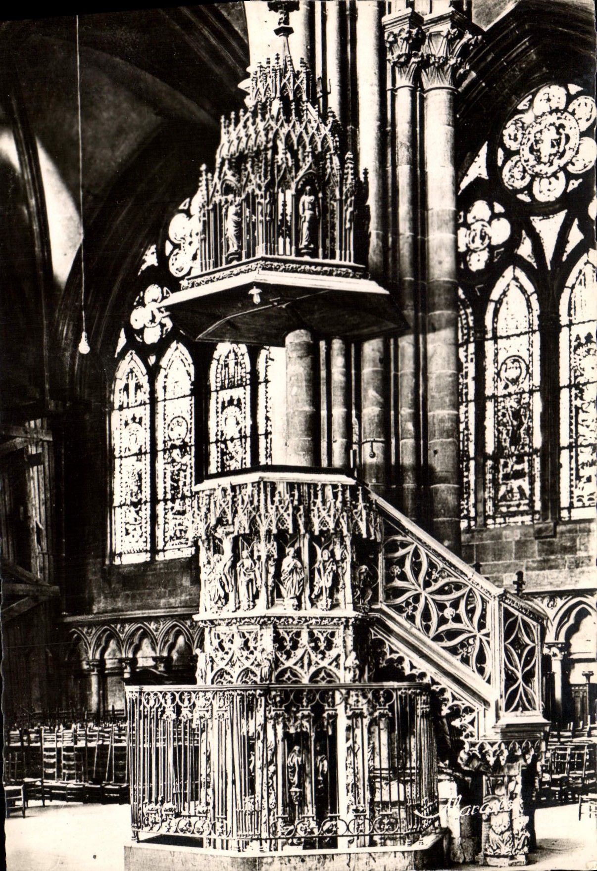 CPM Strasbourg Interieur de la Cathedrale La chaire