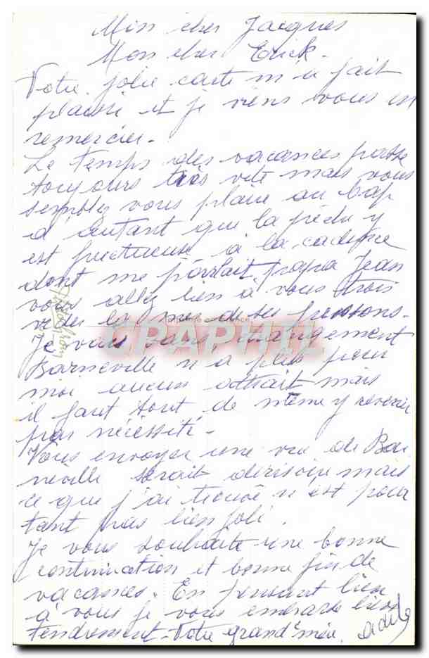CPM Tu as fait le pere Noel Chien Robert Black Peche Pecheur  — Rückseite