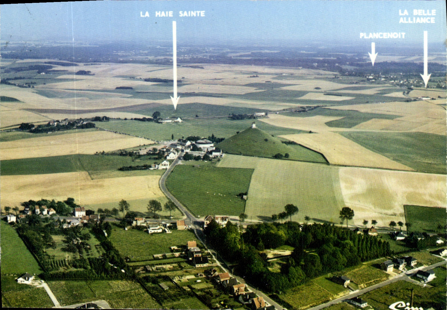 Champ de bataille de Waterloo — Vue aérienne — Complier Imprimeur Maçon