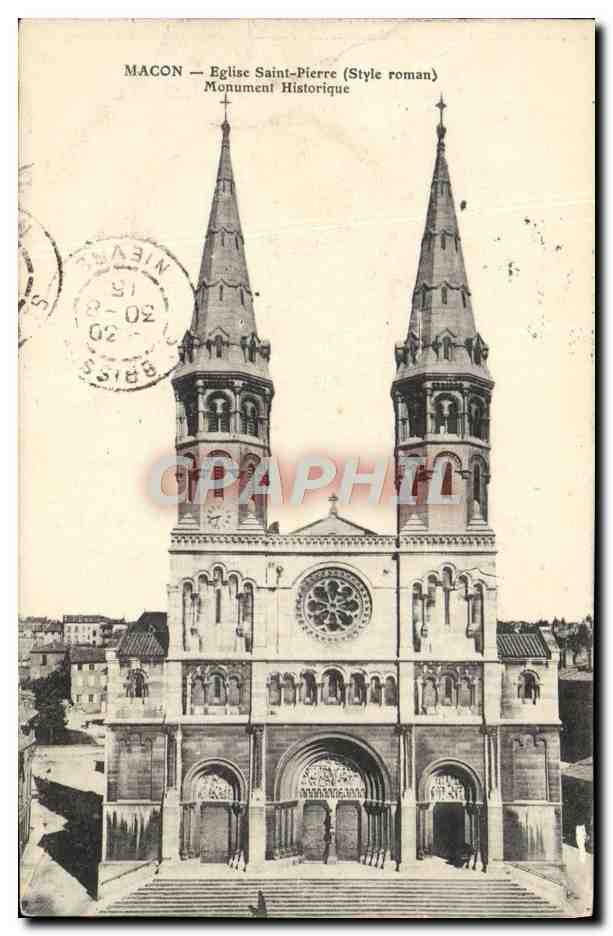 CPA Macon Eglise Saint Pierre Monument Historique
