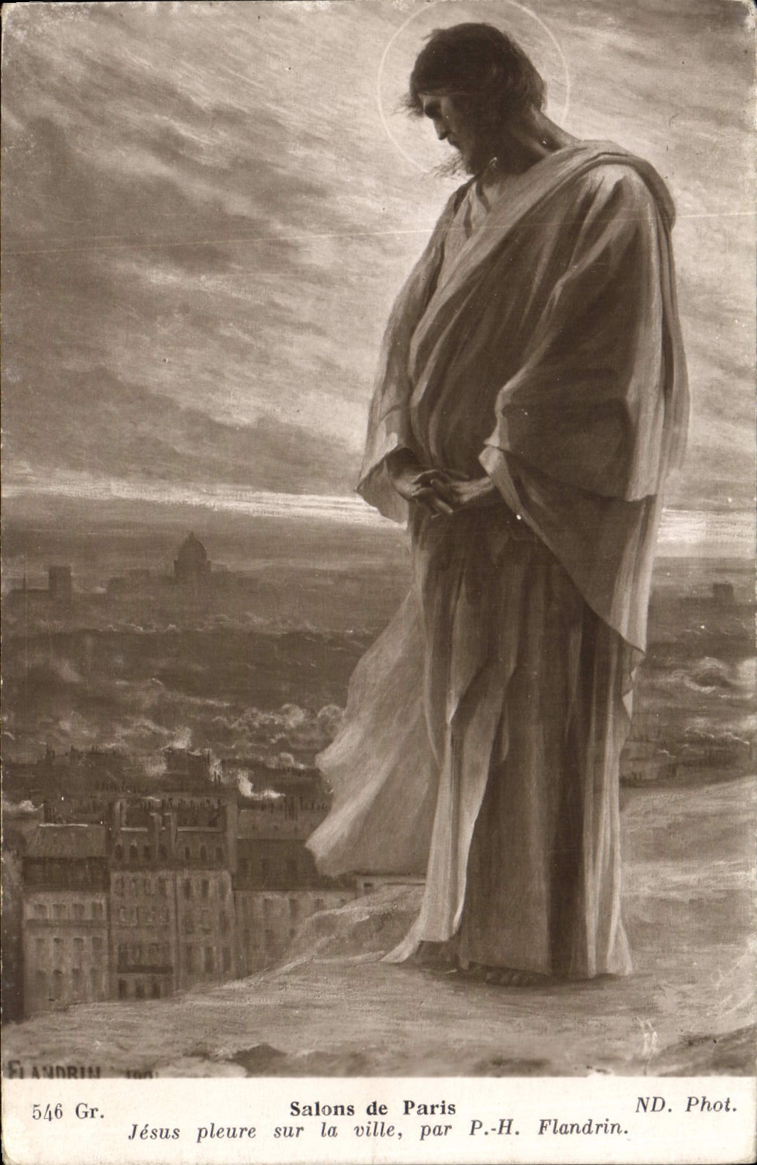 CPA Salons de Paris Jesus pleure sur la Ville par PH Flandrin