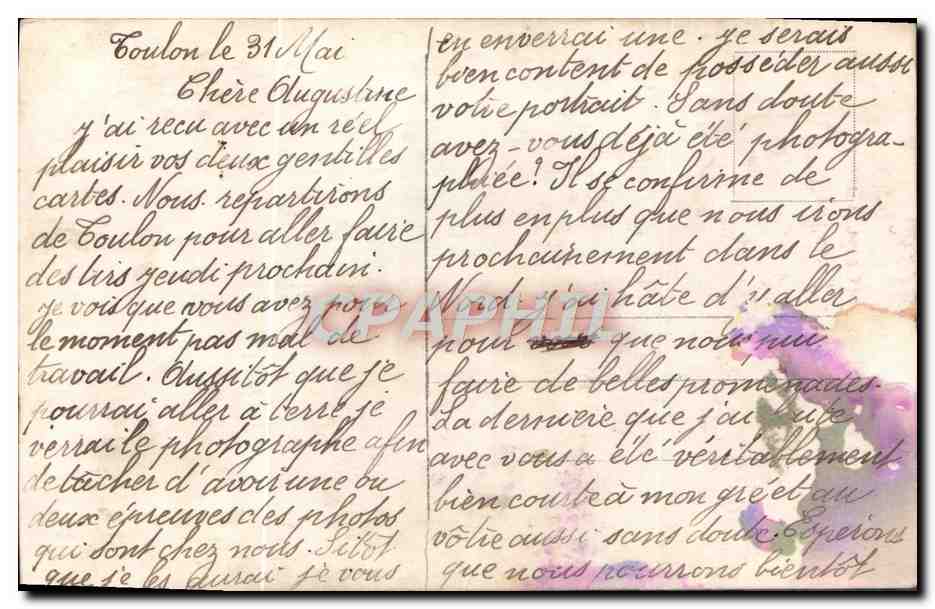 CPA Fantaisie Femme — Rückseite