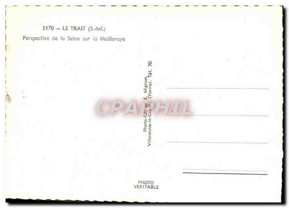 CPM Le Trait Perspective de la Seine sur la Mailleraye — Rückseite