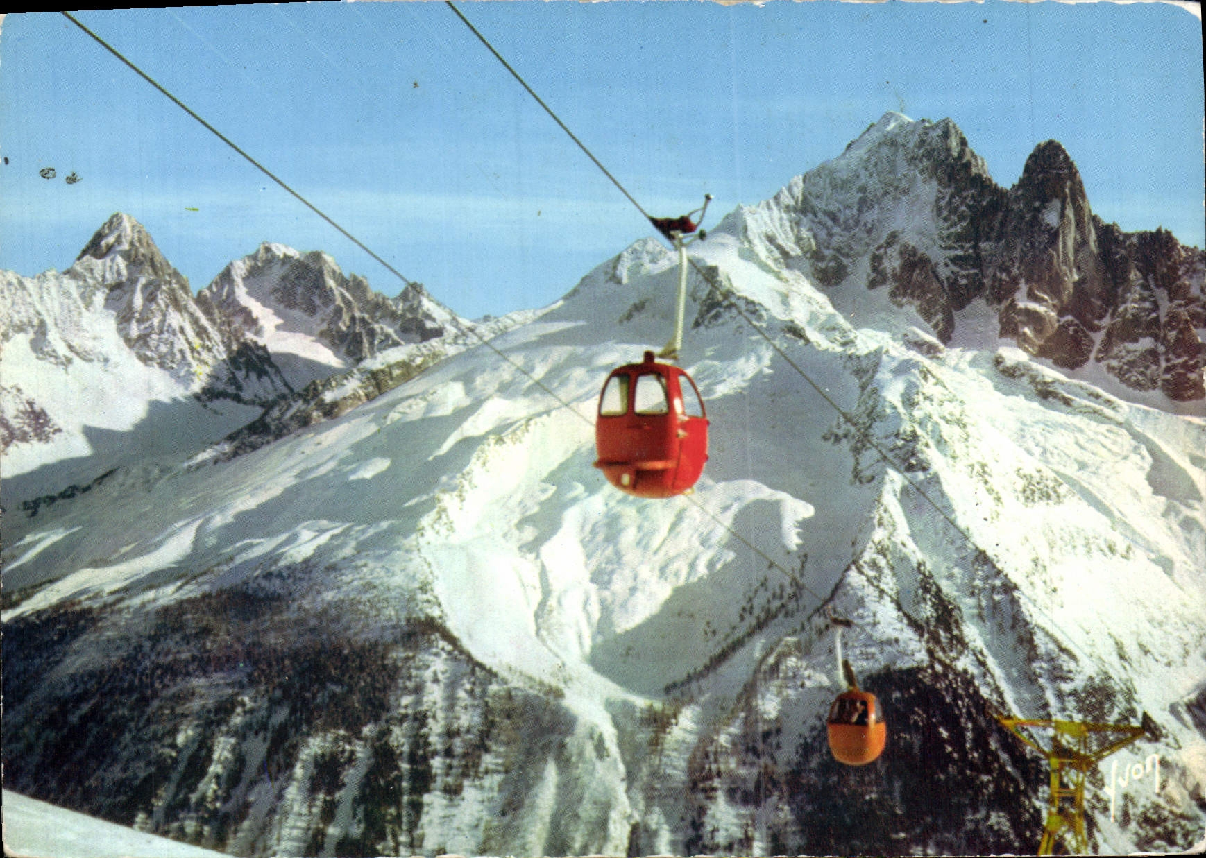 Mont Blanc — Ansicht mit Seilbahn — Drager Editions