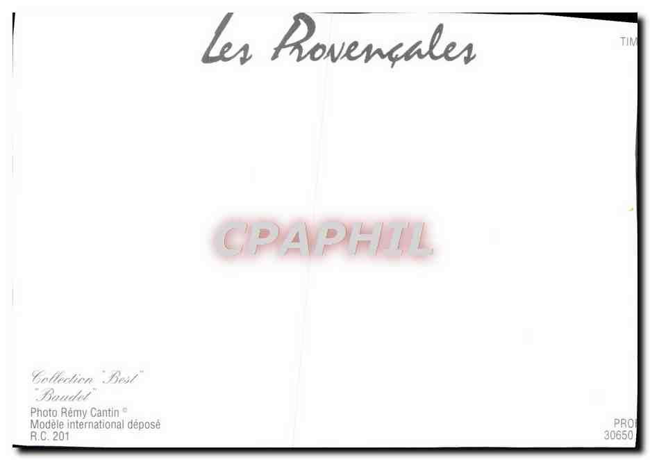 CPM Les Provencales Ane provence — Rückseite