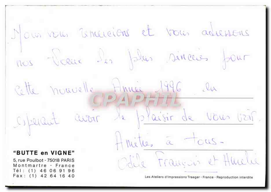 Butte en Vigne — Restaurant à Montmartre — Ateliers d’Impressions Traeger — Reverso