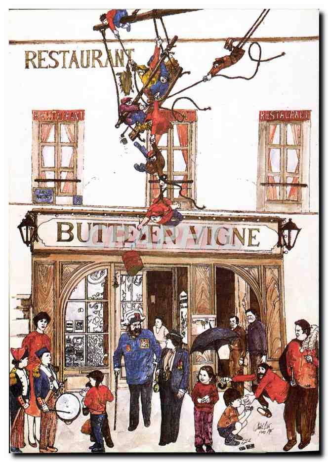 Restaurant Butte en Vigne — Paris — éditeur R. Poulbot