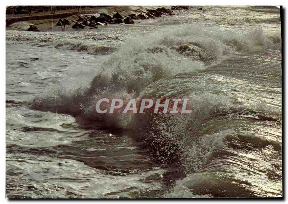 CPM Images de la Mer Deferlement d'eau sur la cote