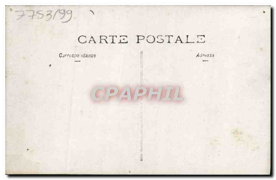 CARTE PHOTO Arbres dans l'eau — Verso