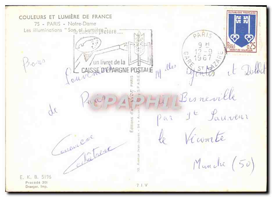 Notre-Dame de Paris — Les illuminations "Son et Lumière" — Éditions Jean-Jaurès — Verso