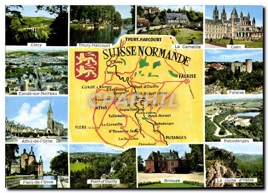 CPM La Suisse Normande Clecy Thury Harcourt La Carneille Caen Falaise Conde sur Noireau Athis de l'Orne Rabodanges Fler