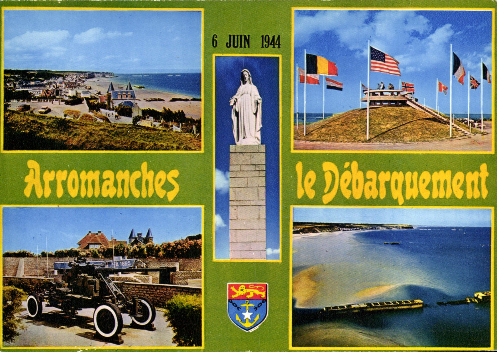 CPM Normandie France Arromanches le debarquement Militaria Canon 