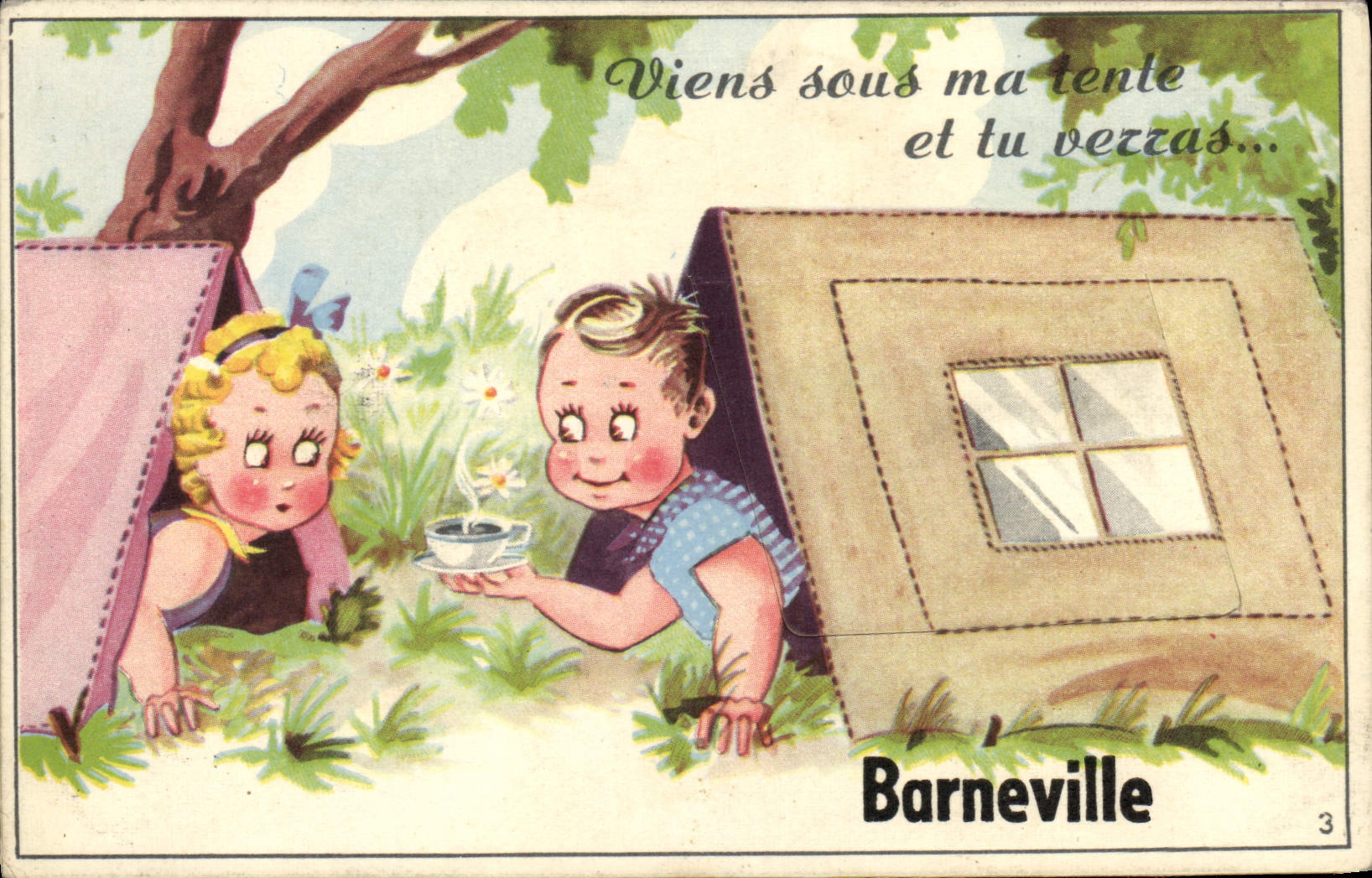 CARTE SYSTEME Viens sous ma lenle et tu vezzas Barneville