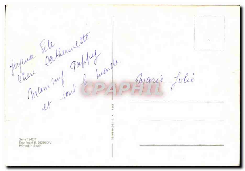 CPM Fantaisie Enfant Ste Catherine — Verso