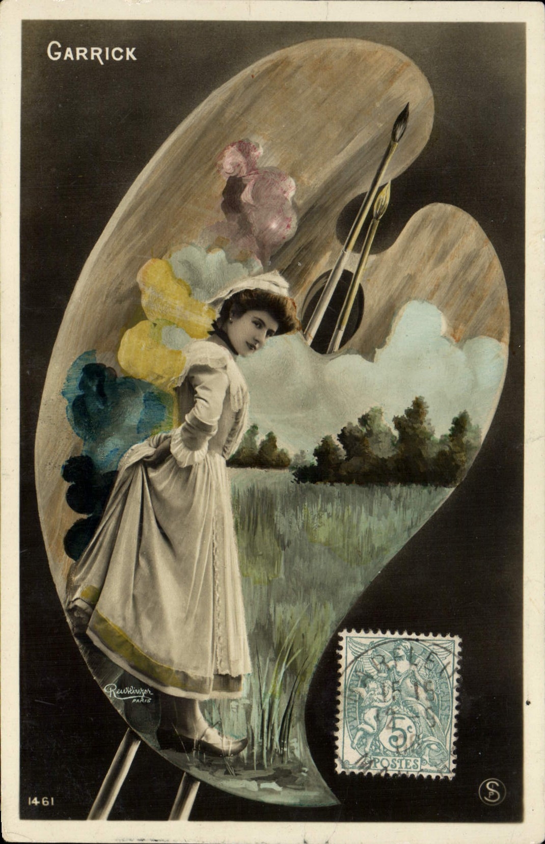 CPA Fantaisie Femme Garrick