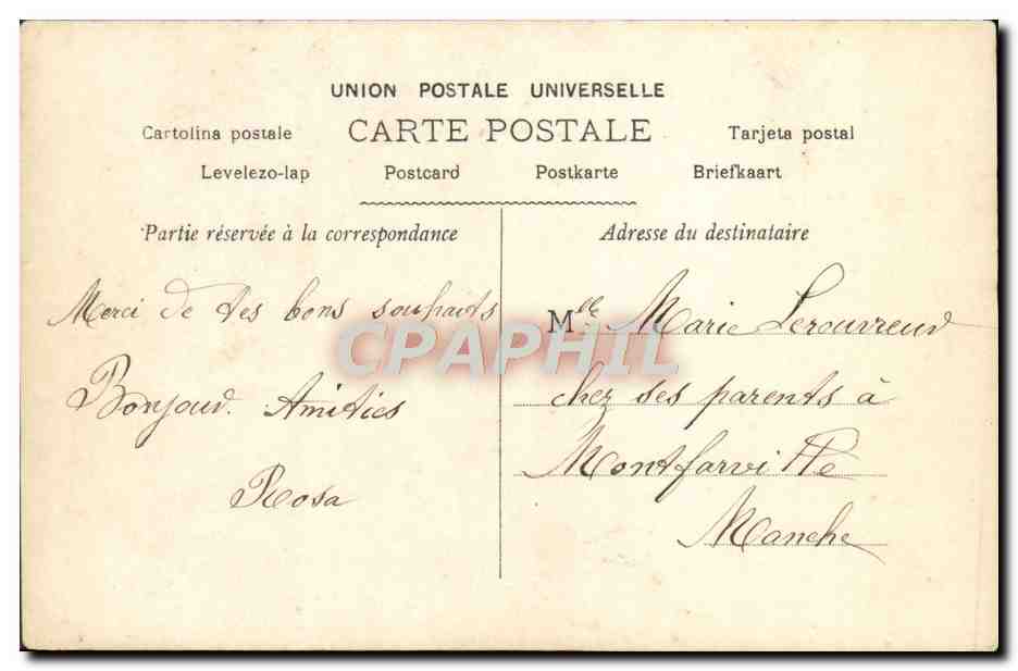 CPA Fantaisie Femme Garrick — Rückseite
