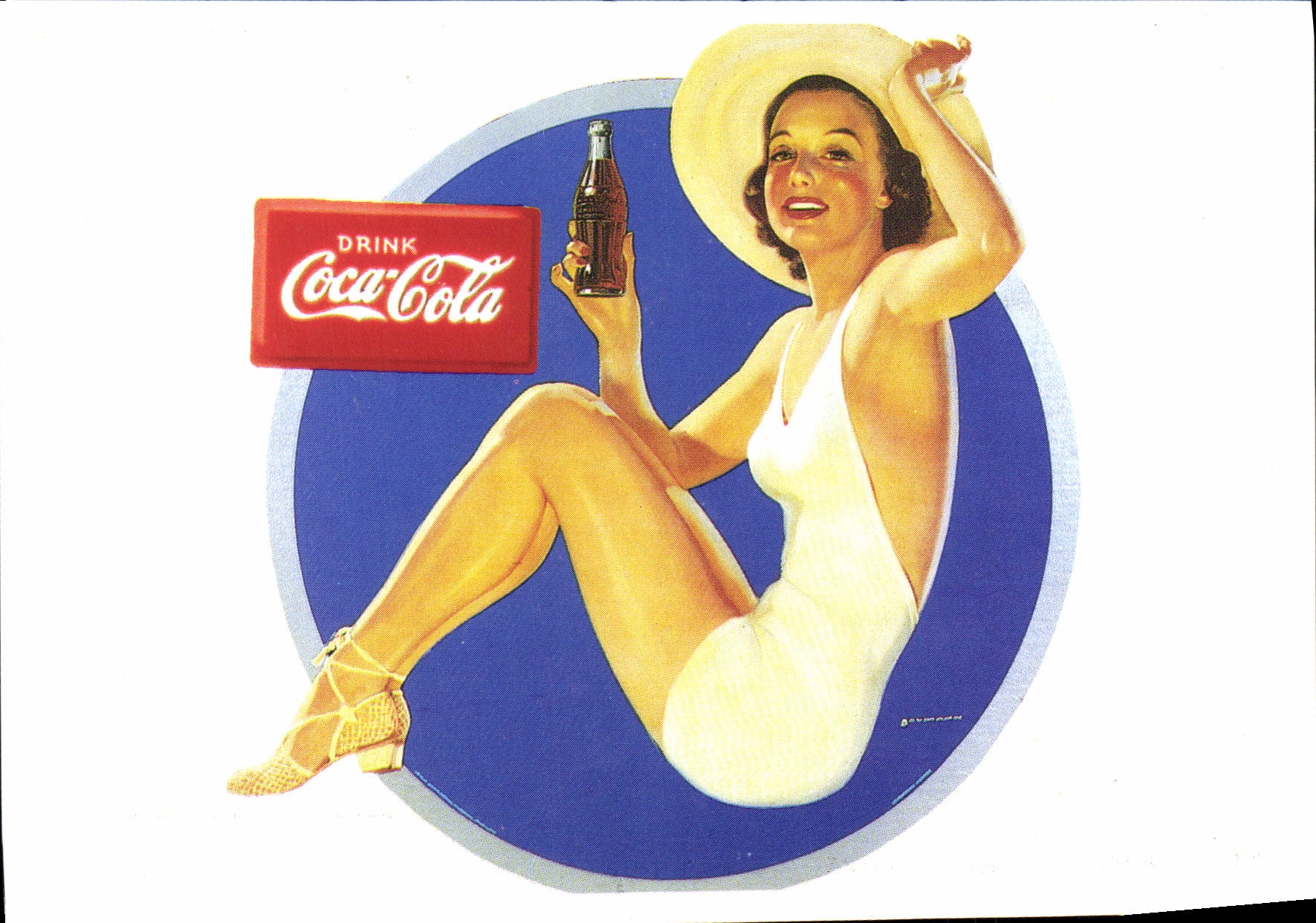 CPM Publicite Coca Cola Femme