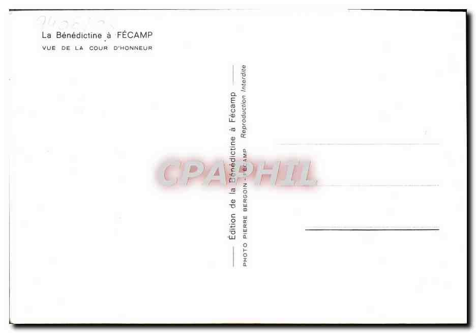 CPM La Benedictine a Fecamp Vue de la cour D'Honneur — Rückseite