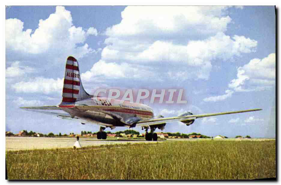 CPM Quadrimoteur Douglas DC4 Cie Air Algerie Avion