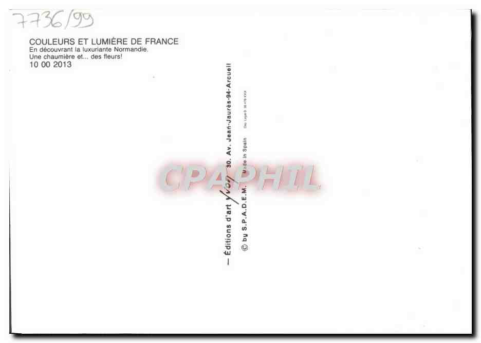 Casa normanda — con rosas — Ediciones de arte S.P.A.D.E.M. — Reverso