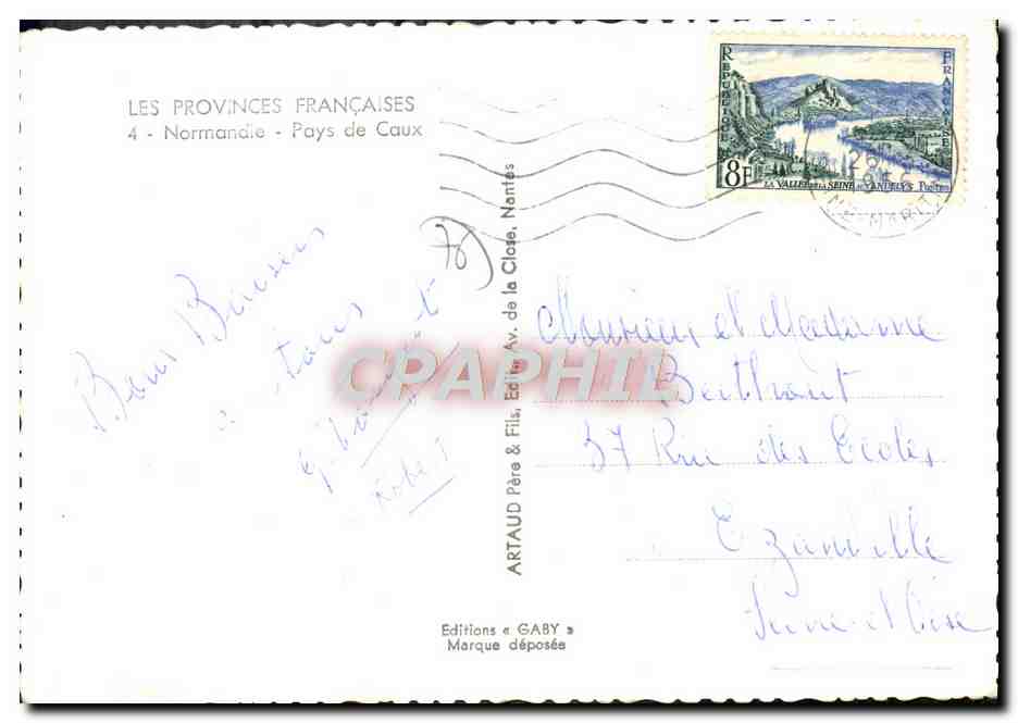 CPM Les Provinces Francaises Normandie Pays de Caux Le Havre Rouen  — Rückseite