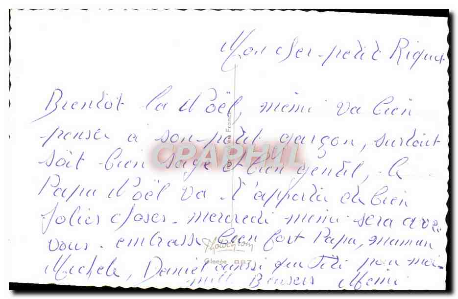 CPM Joyeux Noel Santa Claus  — Verso