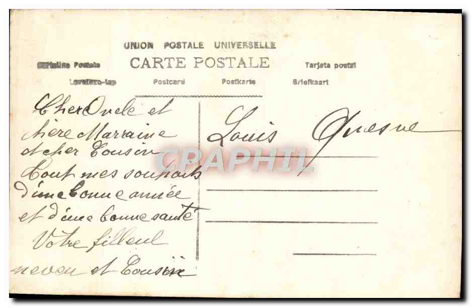 CPA Fantaisie Homme  — Rückseite